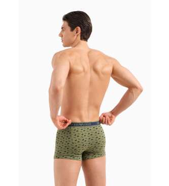 Emporio Armani Confezione da 3 boxer con logo blu scuro, verde