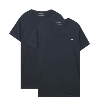 Emporio Armani Pack of two blue short sleeve t-shirts