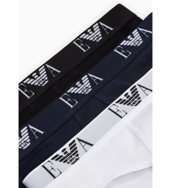 Emporio Armani Trs conjuntos de cuecas: branco, preto e azul marinho