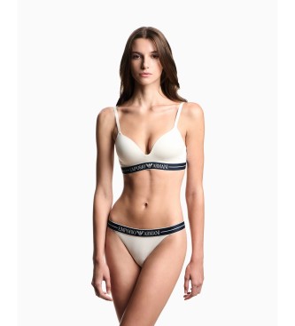 Emporio Armani Reggiseno a triangolo imbottito bianco