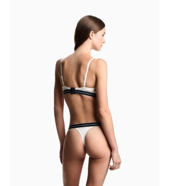 Emporio Armani Reggiseno a triangolo imbottito bianco