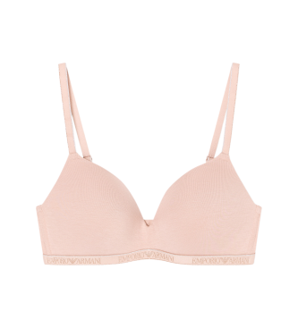 Emporio Armani Padded Triangle Essential Studs Bra pink