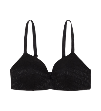 Emporio Armani Reggiseno a triangolo imbottito nero