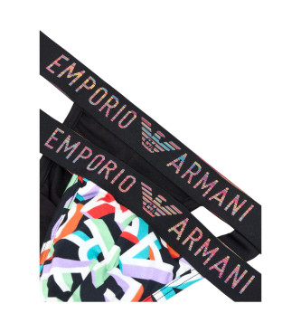 Emporio Armani 2er-Set Jockstraps mit mehrfarbigem Regenbogen-Logo 