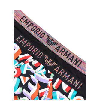 Emporio Armani Pack of two multicoloured rainbow logo briefs