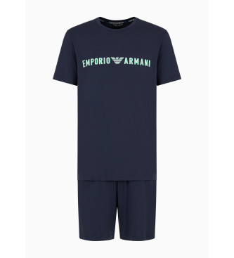 Emporio Armani Navy Endurance Comfortabele Pyjama