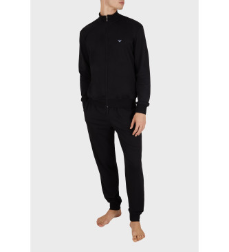 Emporio Armani Interlock-Pyjama schwarz