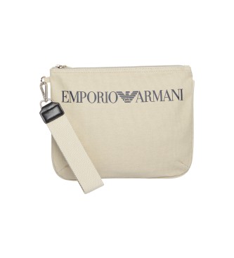 Emporio Armani Plain beige clutch bag