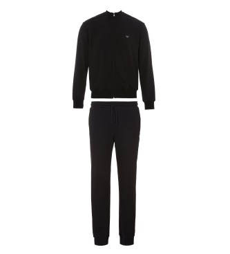 Emporio Armani Interlock-Pyjama schwarz