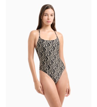 Emporio Armani Logomania svart baddrkt
