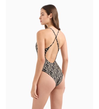 Emporio Armani Logomania svart baddrkt