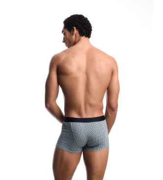 Emporio Armani Set van 2 gebreide boxershorts met mix van blauwe prints