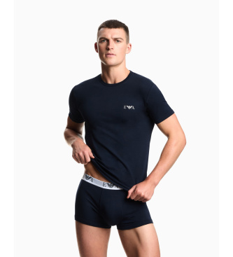 Emporio Armani Set of 2 navy Homie slim fit t-shirts