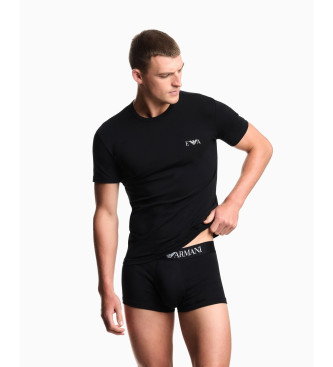 Emporio Armani Lot de 2 t-shirts Homie slim fit noir
