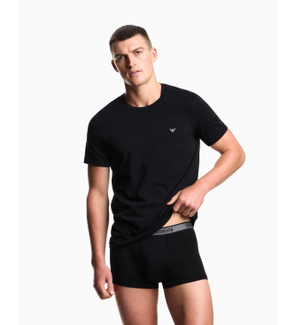 Emporio Armani Lot de 2 T-shirts tricots Endurance noir, gris