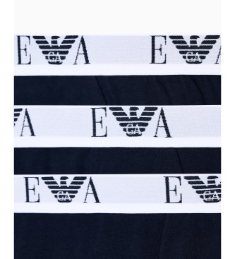 Emporio Armani Set 3 Logo EA Boxer Briefs navy