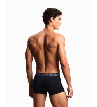 Emporio Armani Lot de 3 caleons monogramms marine