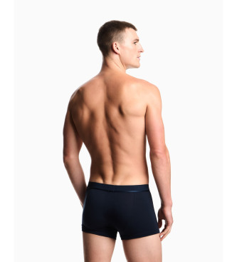Emporio Armani Lot de 3 caleons boxer bleu marine avec logo brillant