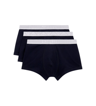 Emporio Armani Lot de 3 boxers Logoband brillants noirs