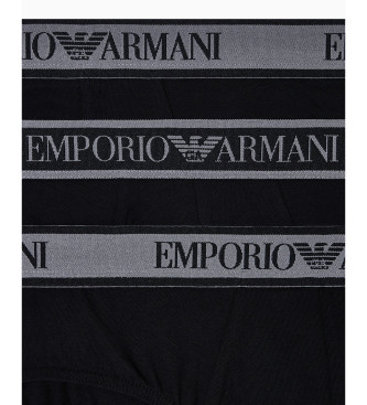 Emporio Armani Set 3 Slip Banda Core noir