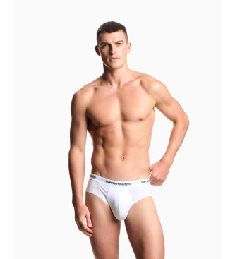 Emporio Armani Lot de 3 slips blancs en maille extensible