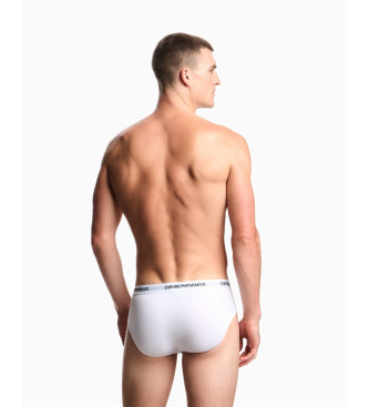 Emporio Armani Lot de 3 slips blancs en maille extensible