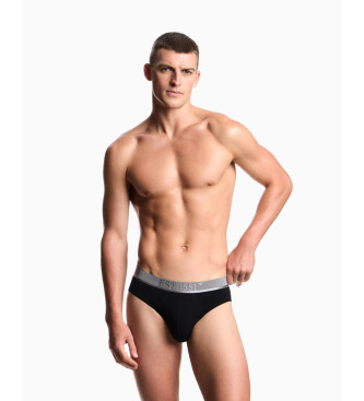Emporio Armani Set 3 Black Shiny Logo Briefs