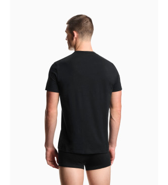Emporio Armani Set de dos camisetas de estar por casa negro
