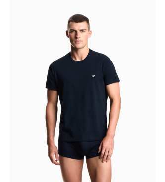 Emporio Armani Conjunto de duas T-shirts de malha azul-marinho