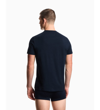 Emporio Armani Conjunto de duas T-shirts de malha azul-marinho