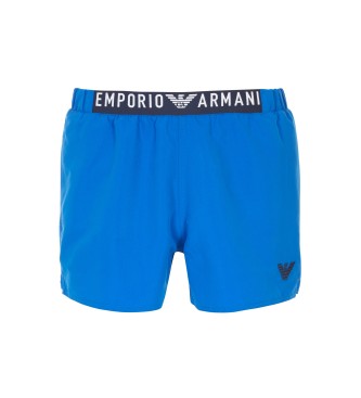 Emporio Armani Logoband blauw zwempak