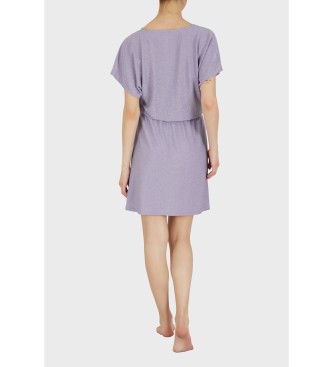 Emporio Armani Abito lilla in maglia lurex