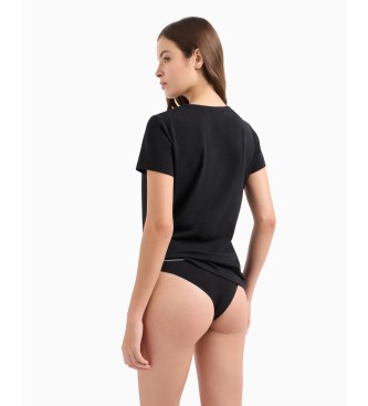 Emporio Armani T-shirt  manches courtes Crew noir