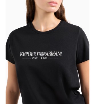 Emporio Armani T-shirt  manches courtes Crew noir