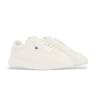 Emporio Armani Off-white eagle leather slippers