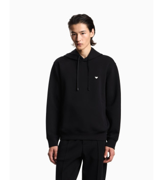 Emporio Armani Camisola com micro-bordado de �guia preta