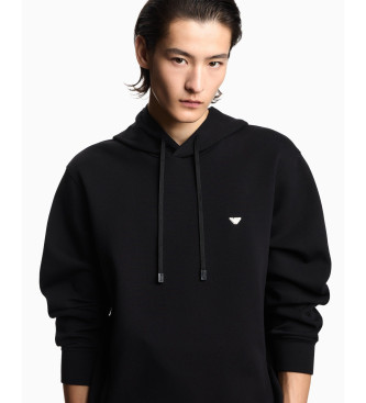 Emporio Armani Camisola com micro-bordado de �guia preta