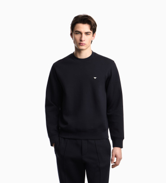 Emporio Armani Double-knit navy sweatshirt