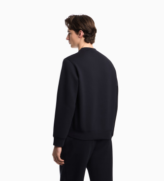 Emporio Armani Double-knit navy sweatshirt