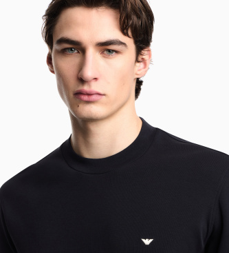 Emporio Armani Double-knit navy sweatshirt