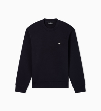 Emporio Armani Double-knit navy sweatshirt