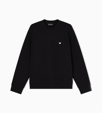 Emporio Armani Black double knit sweatshirt