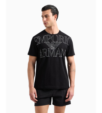 Emporio Armani T-shirt met groot logo zwart