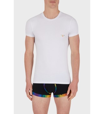 Emporio Armani T-shirt arco-ris branca