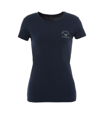 Emporio Armani T-shirt con borchie blu scuro
