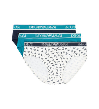 Emporio Armani 3-pack Cas slip wit, groen, zwart