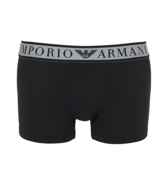 Emporio Armani Einfarbige schwarze Boxershorts