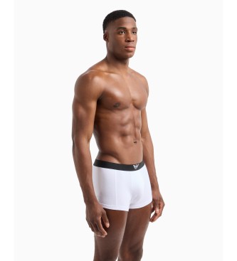 Emporio Armani Boxer trunk en piqu elstico blanco