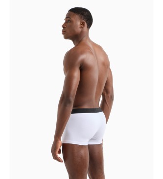 Emporio Armani Boxer trunk en piqu elstico blanco