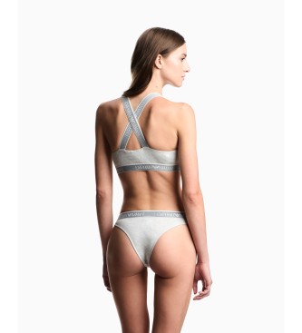 Emporio Armani Completo intimo grigio con logo iconico